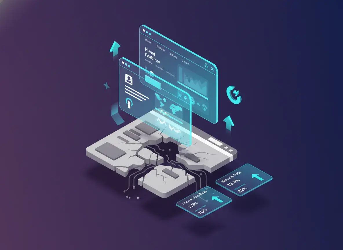 Website redesign to improve conversions on an outdated site