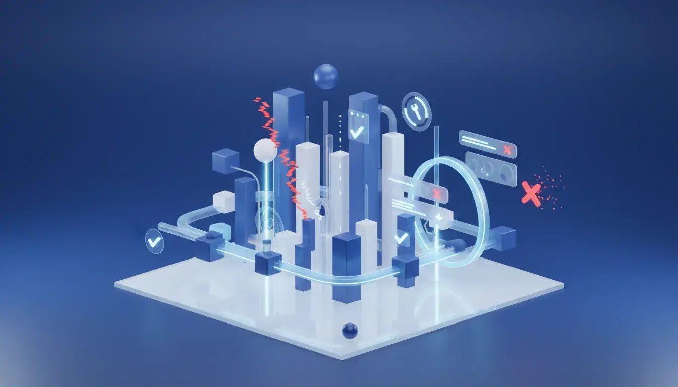 Website dashboard showing 404 error analysis and SEO optimization metrics